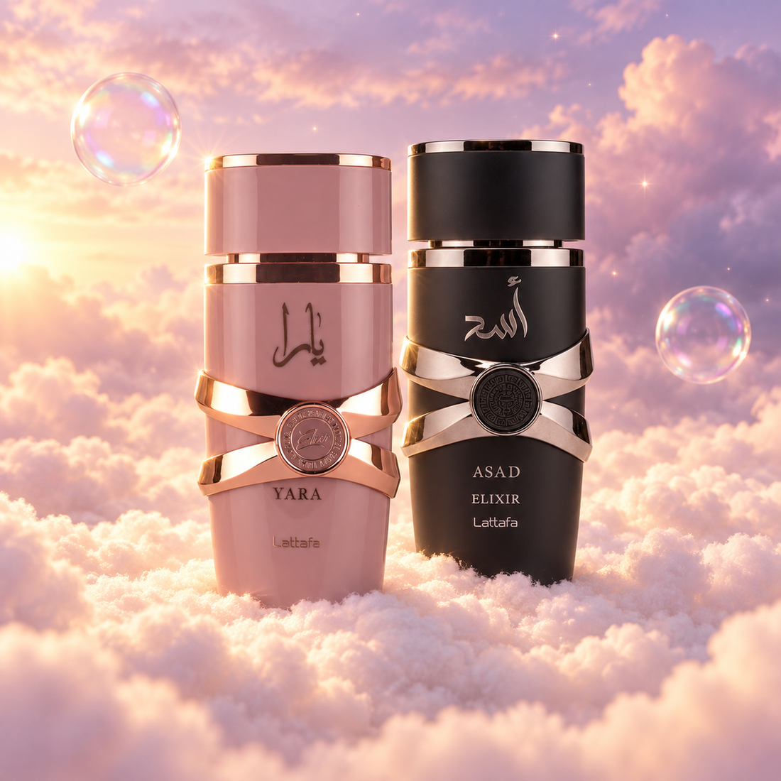 The pieces of the Elixir for Two gift set