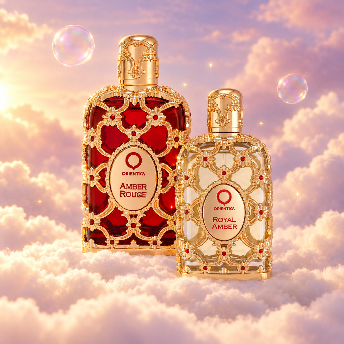 The pieces of the Amber Royale gift set