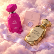 Close-up of the Golden Horizon kit with the Now, breathe card and the Scent Harmony ribbon