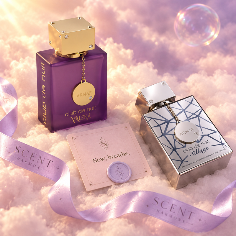 Detalle del kit Queen's Trail con la tarjeta Now, breathe y la cinta de Scent Harmony