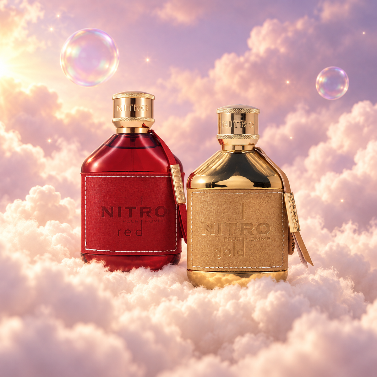 The pieces of the Red & Gold gift set