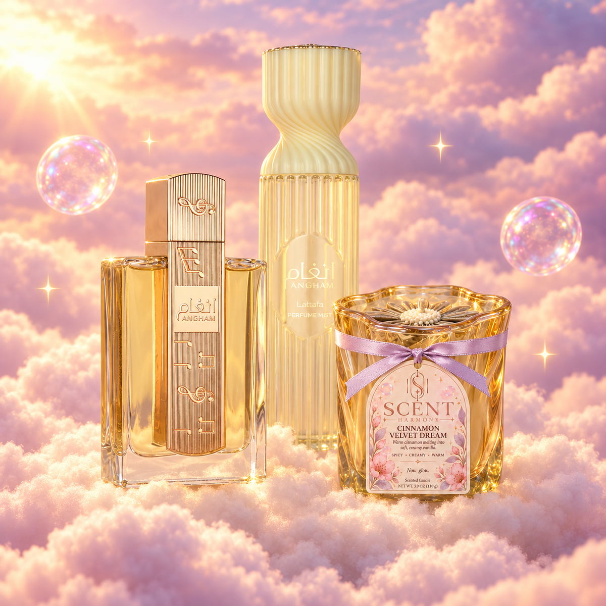 The pieces of the Velvet Dusk gift set